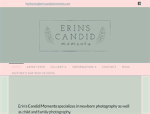 Tablet Screenshot of erinscandidmoments.com